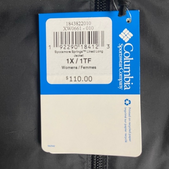 Columbia Syccomore Springs Women’s Lined Long Jacket Size  1X New! - Picture 2 of 4